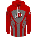 utah utes concentric lines red black hoodie best selling