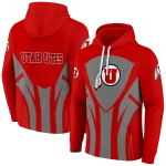 utah utes concentric lines red black hoodie best selling