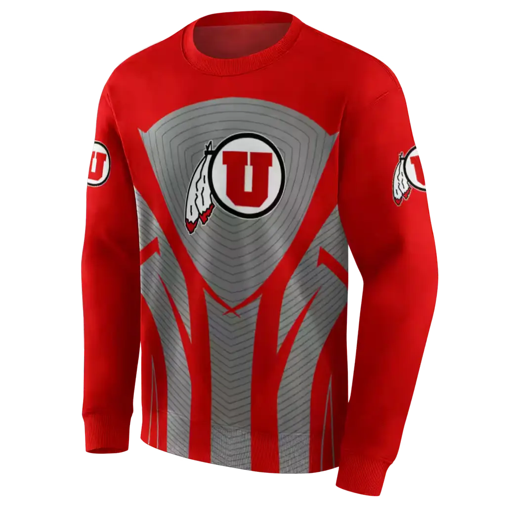 utah utes concentric lines red black hoodie new arrival utah utes concentric lines red black hoodie new arrival