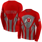utah utes concentric lines red black hoodie best selling