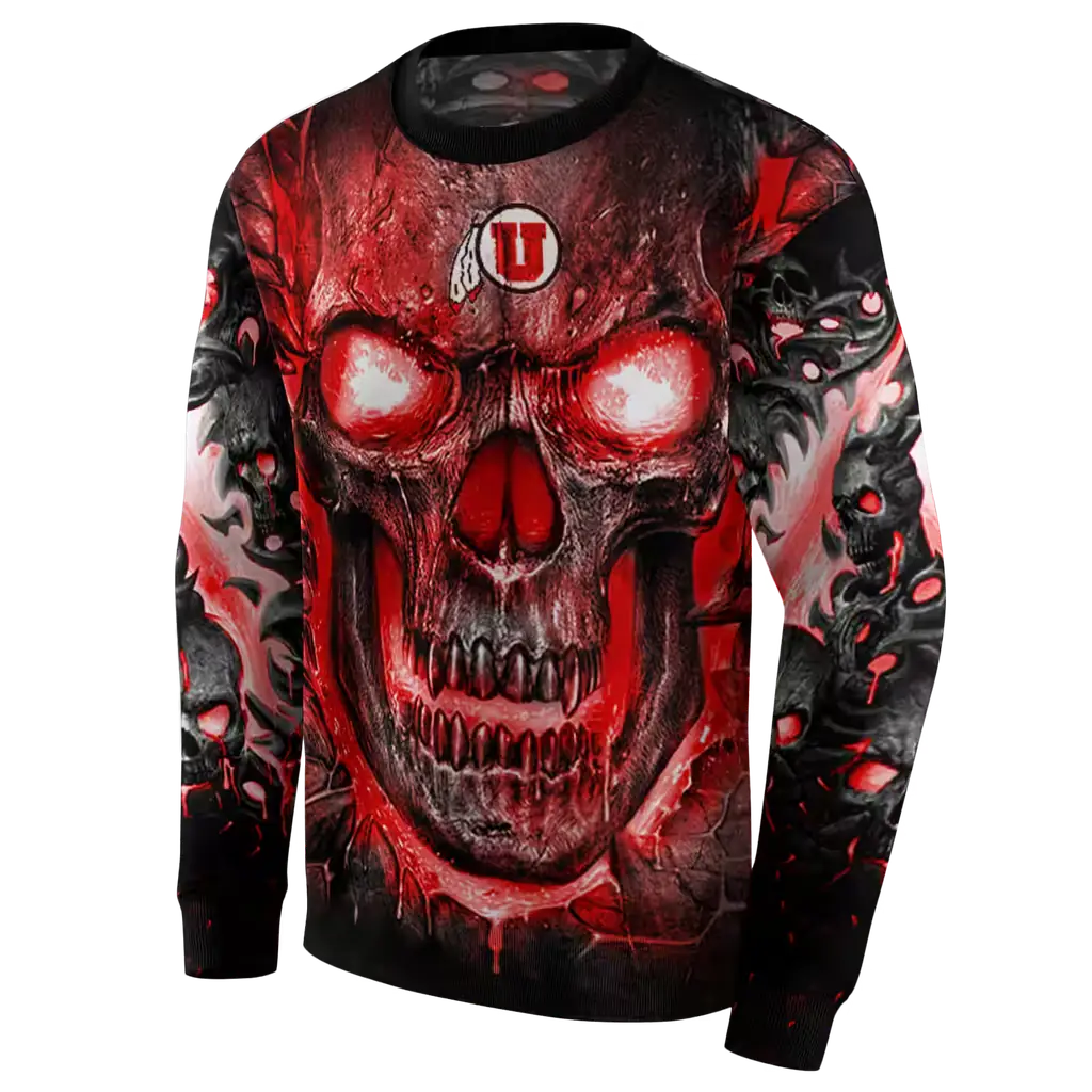 utah utes demonic skull red black hoodie new arrival utah utes demonic skull red black hoodie new arrival