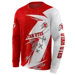 utah utes dynamic slash red white hoodie best selling