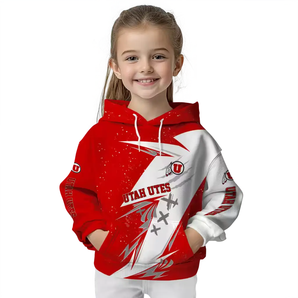 utah utes dynamic slash red white hoodie top rated utah utes dynamic slash red white hoodie top rated