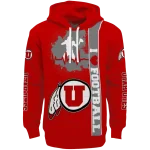 utah utes football heartbeat red hoodie best selling
