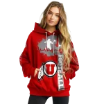 utah utes football heartbeat red hoodie best selling