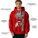 utah utes football heartbeat red hoodie best selling