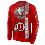 utah utes football heartbeat red hoodie best selling