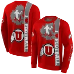 utah utes football heartbeat red hoodie best selling