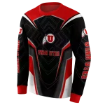 utah utes futuristic pattern red black hoodie best selling