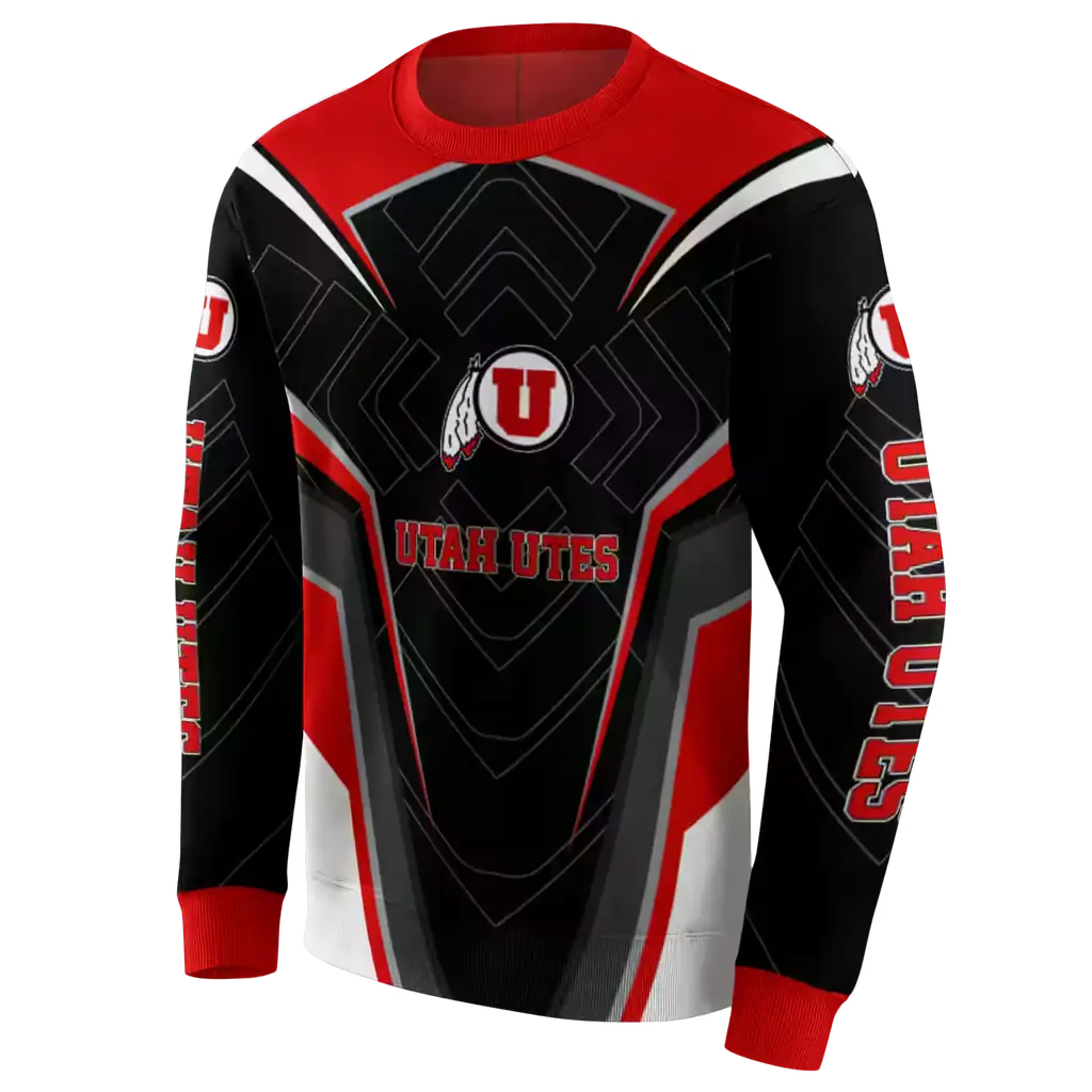 utah utes futuristic pattern red black hoodie new arrival utah utes futuristic pattern red black hoodie new arrival
