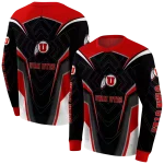 utah utes futuristic pattern red black hoodie best selling