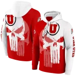 utah utes graphic punisher red white hoodie best selling