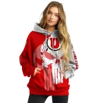 utah utes graphic punisher red white hoodie best selling