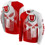 utah utes graphic punisher red white hoodie best selling