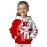 utah utes graphic punisher red white hoodie best selling