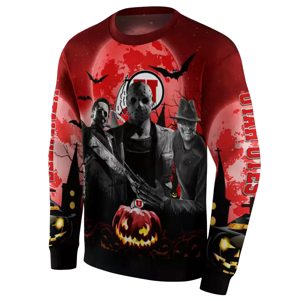 utah utes halloween vibes red black hoodie new arrival utah utes halloween vibes red black hoodie new arrival