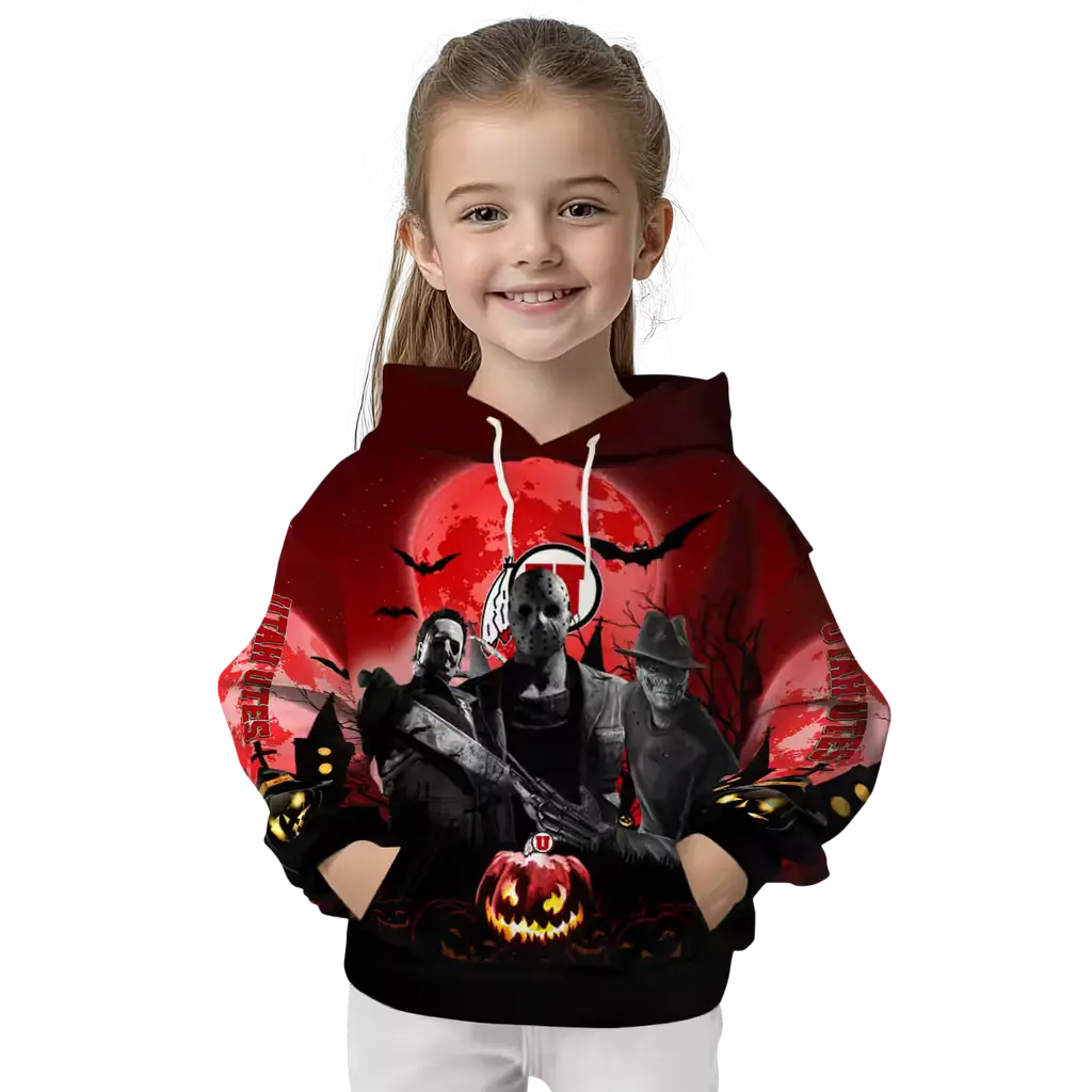 utah utes halloween vibes red black hoodie top rated utah utes halloween vibes red black hoodie top rated