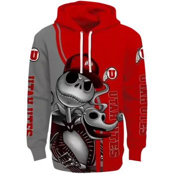 utah utes jack skellington red hoodie best selling