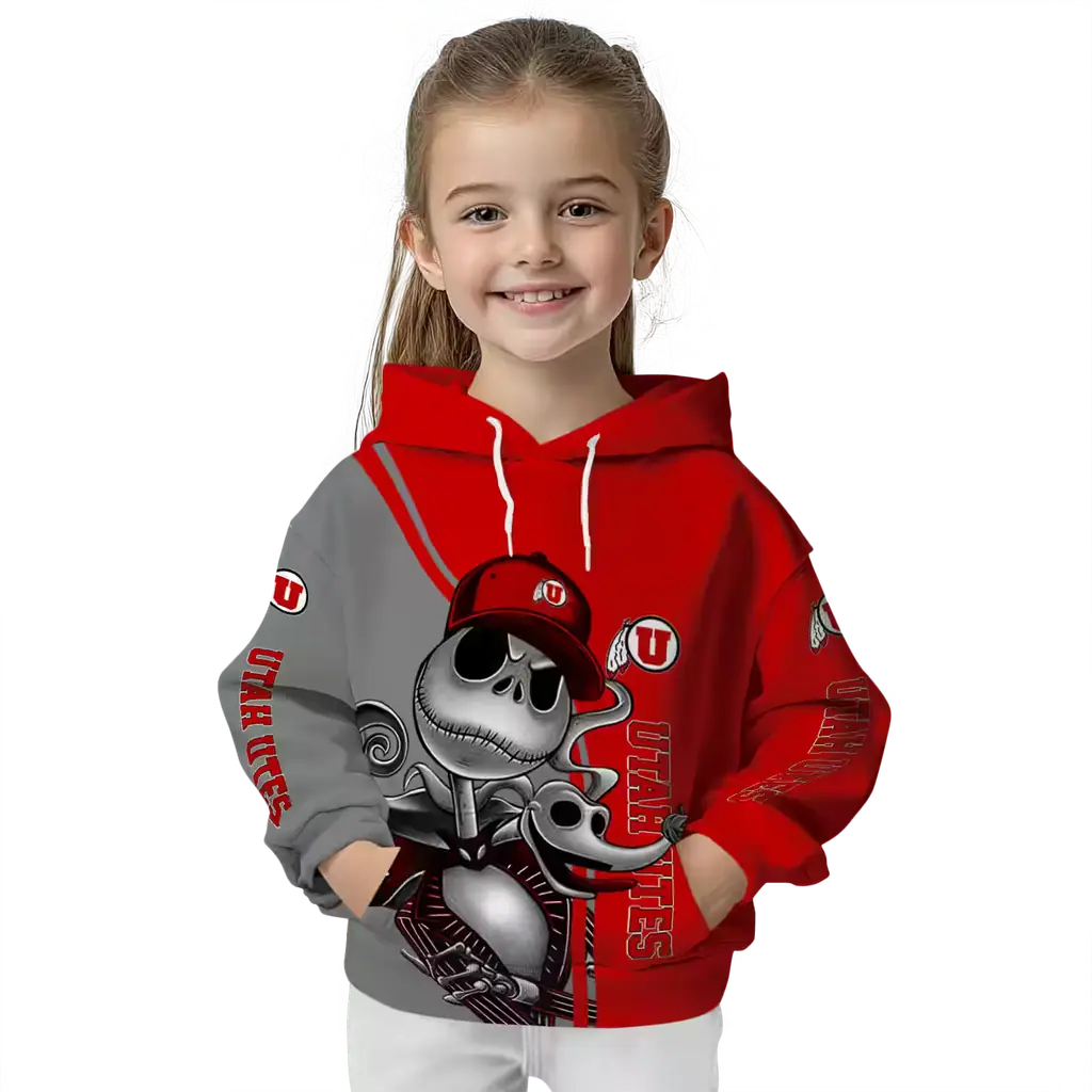 utah utes jack skellington red hoodie top rated utah utes jack skellington red hoodie top rated