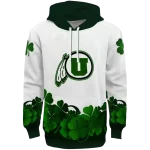 utah utes lucky motif white green hoodie best selling