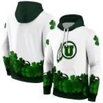 utah utes lucky motif white green hoodie best selling