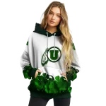 utah utes lucky motif white green hoodie best selling