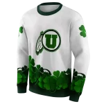 utah utes lucky motif white green hoodie best selling