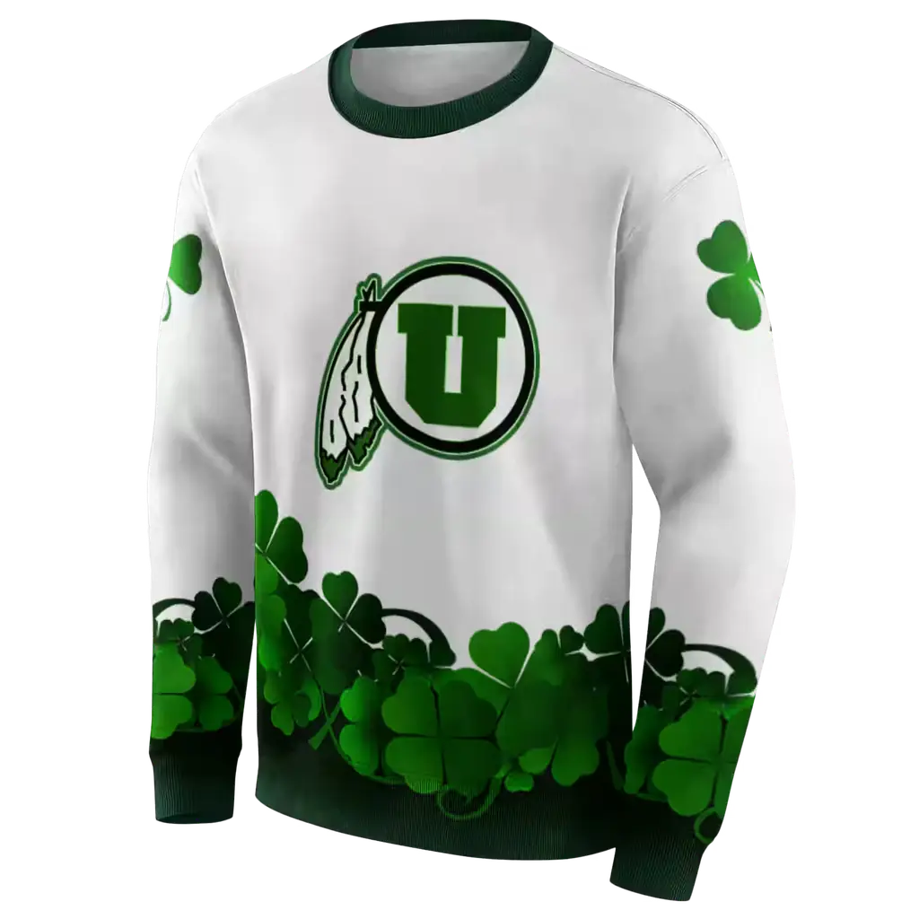 utah utes lucky motif white green hoodie new arrival utah utes lucky motif white green hoodie new arrival