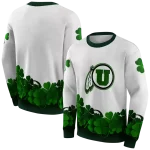 utah utes lucky motif white green hoodie best selling
