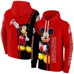 utah utes mickey mouse red black hoodie best selling