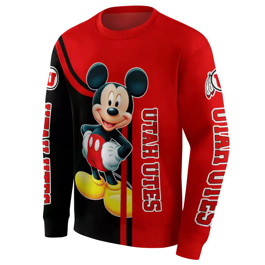 utah utes mickey mouse red black hoodie new arrival utah utes mickey mouse red black hoodie new arrival