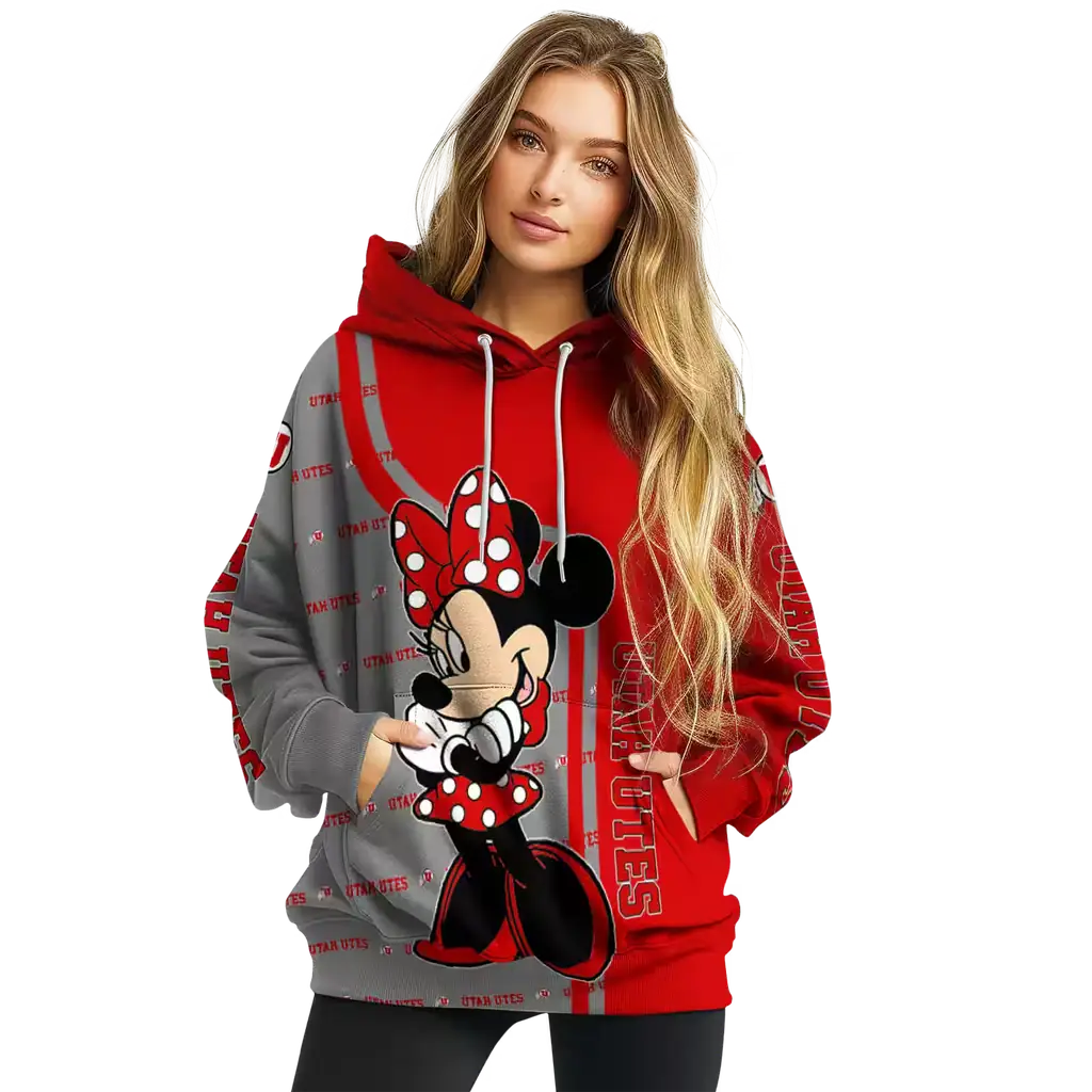 utah utes minnie mouse red hoodie high quality utah utes minnie mouse red hoodie high quality