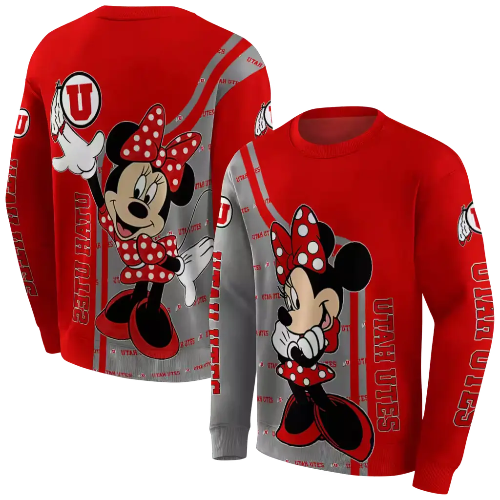 utah utes minnie mouse red hoodie premium grade utah utes minnie mouse red hoodie premium grade