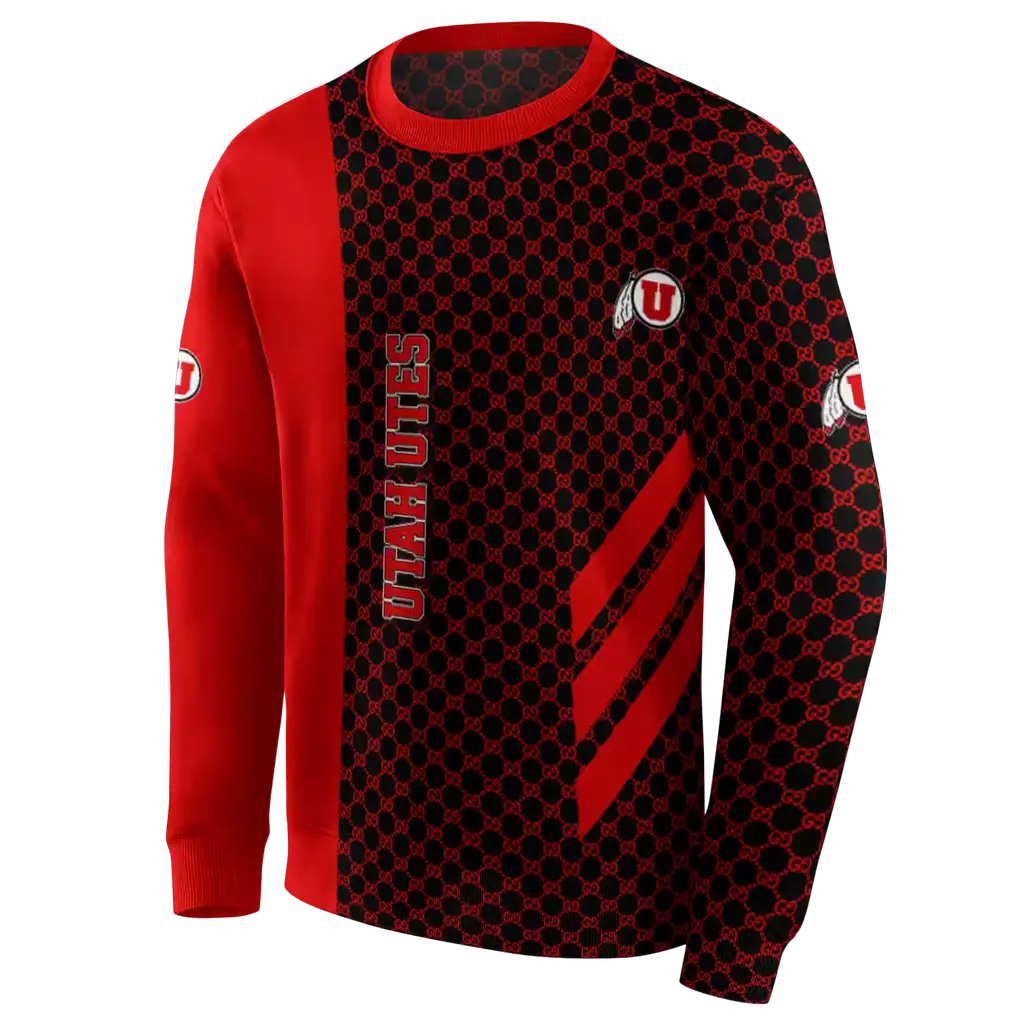 utah utes monogram pattern red hoodie new arrival utah utes monogram pattern red hoodie new arrival