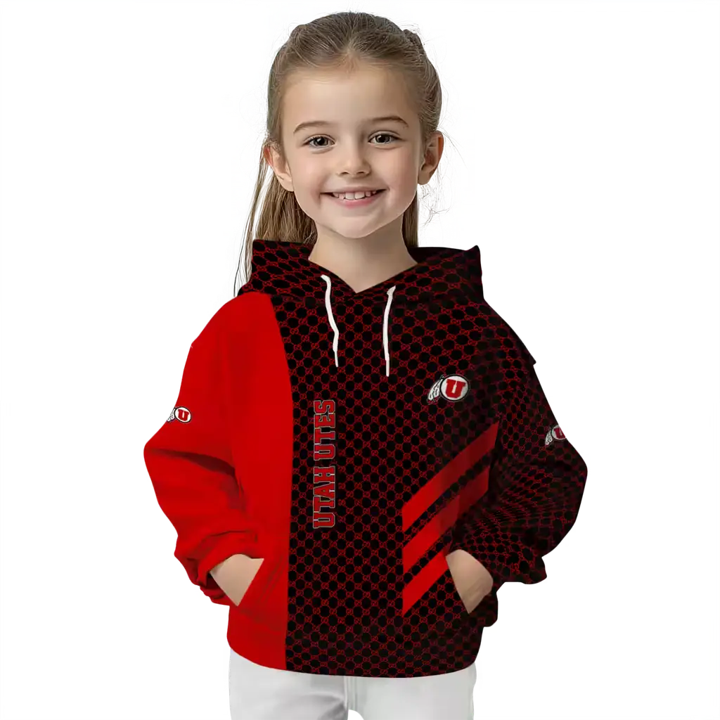 utah utes monogram pattern red hoodie top rated utah utes monogram pattern red hoodie top rated