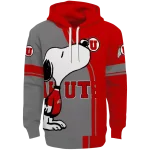 utah utes playful snoopy red hoodie best selling