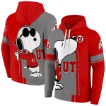 utah utes playful snoopy red hoodie best selling