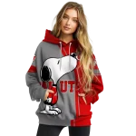 utah utes playful snoopy red hoodie best selling