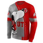 utah utes playful snoopy red hoodie best selling