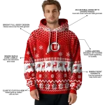 utah utes reindeer motif red hoodie best selling