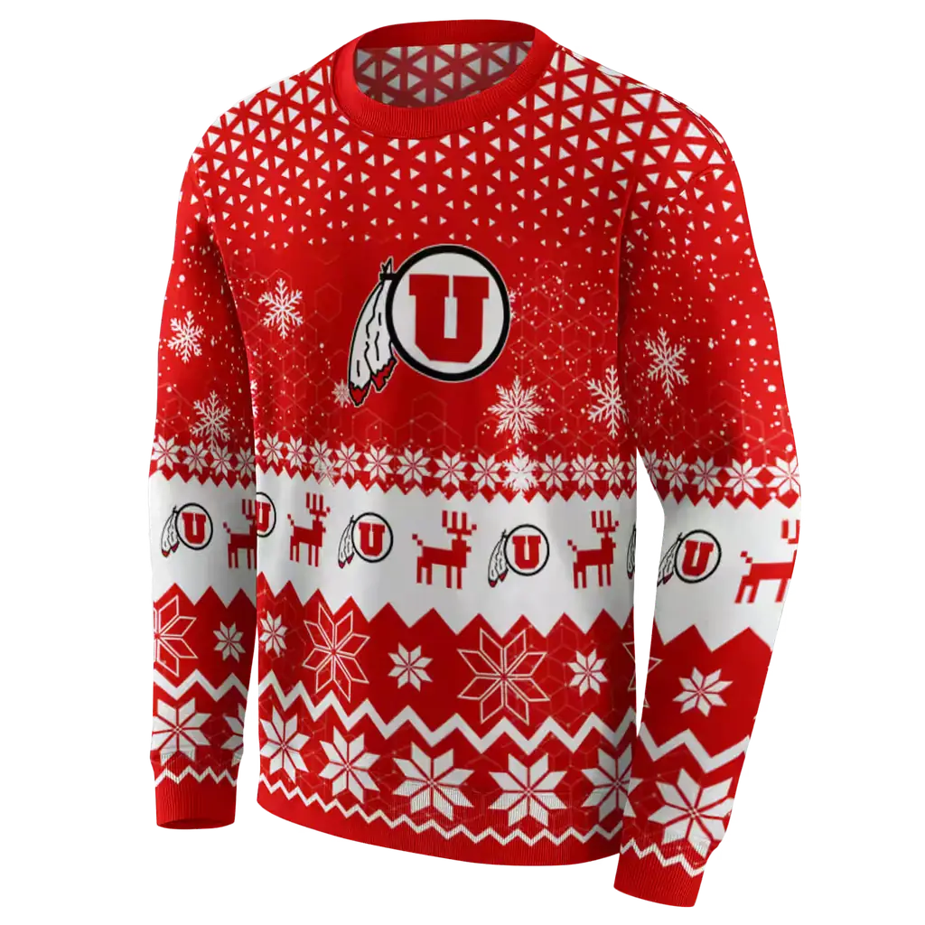 utah utes reindeer motif red hoodie new arrival utah utes reindeer motif red hoodie new arrival