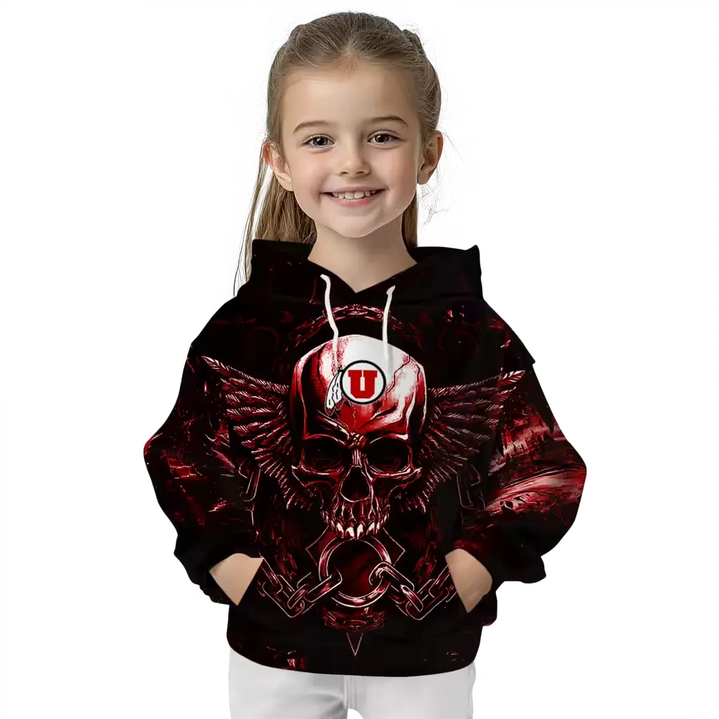 utah utes skull artwork red black hoodie top rated utah utes skull artwork red black hoodie top rated