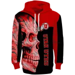 utah utes skull motif red black hoodie best selling