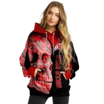 utah utes skull motif red black hoodie best selling
