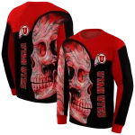 utah utes skull motif red black hoodie best selling