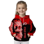 utah utes skull motif red black hoodie best selling