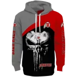 utah utes skull punisher gray black hoodie best selling