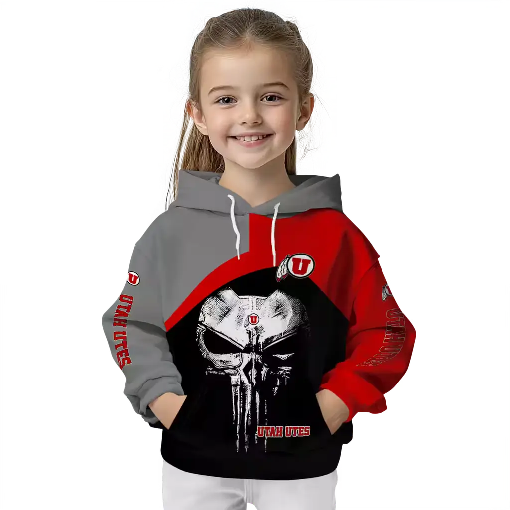 utah utes skull punisher gray black hoodie top rated utah utes skull punisher gray black hoodie top rated