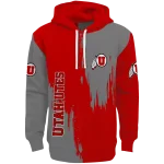 utah utes splatter effect red hoodie best selling
