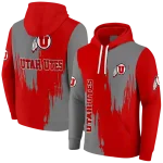 utah utes splatter effect red hoodie best selling
